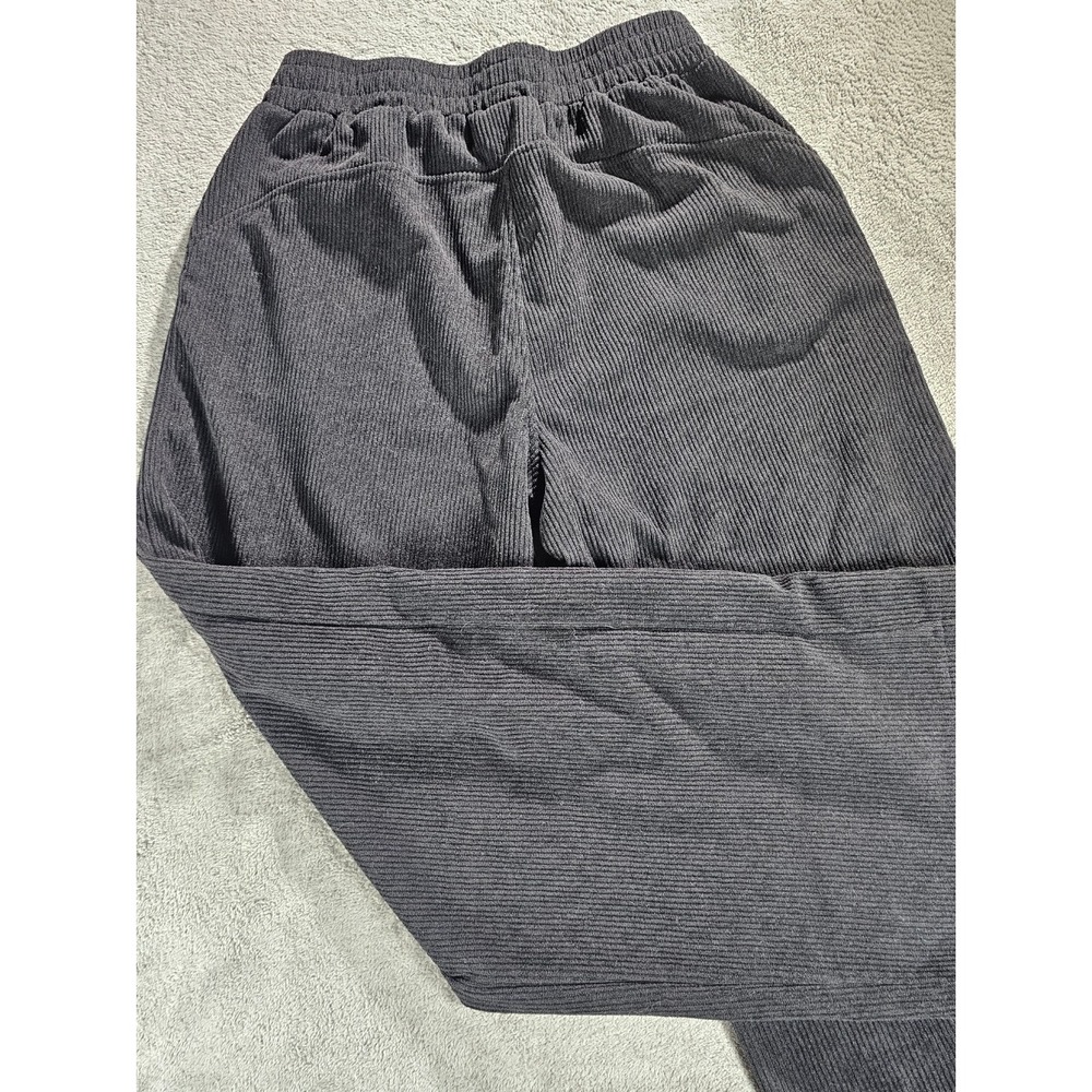 Halara Black Corduroy Wide Leg Pants Womens Medium Petite High Waist Pocketed